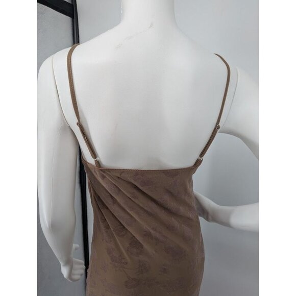 No Boundaries Maxi Slip Mesh Dress Size M Floral Velvet Y2K Babydoll Fairycore - Picture 7 of 9